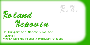 roland nepovin business card